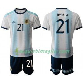 Divisa di Calcio Argentina DYBALA 21 Bambino Prima Copa América 2019